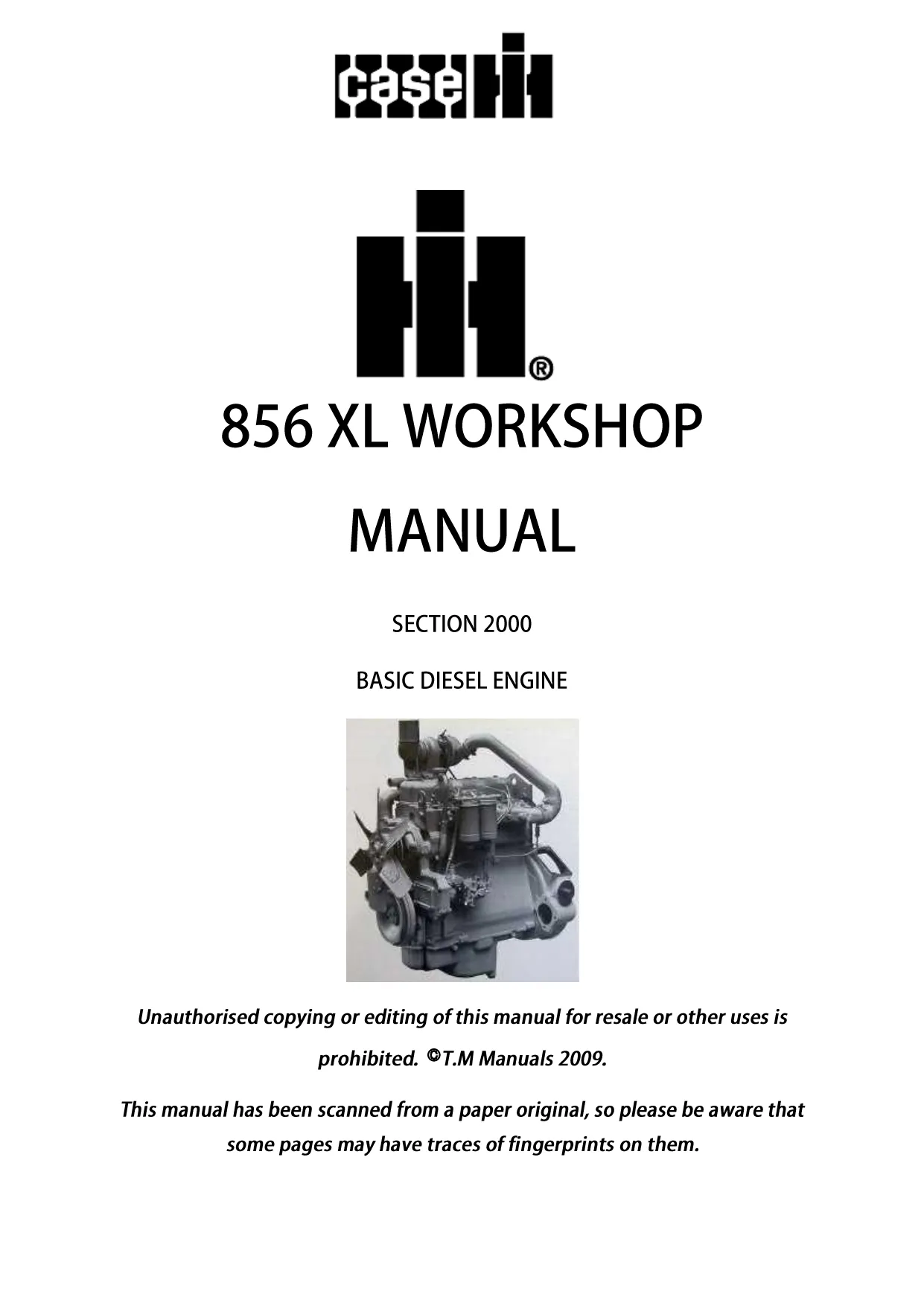 1985-1987 CaseIH 856XL tractor workshop manual Preview image 2