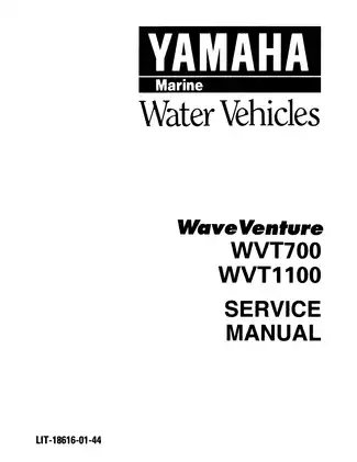 1995-1997 Yamaha Marine WVT700, WVT1100 Waverunner service manual Preview image 1