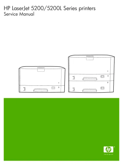 Preview: HP LaserJet 5200 / 5200L Service Manual (P/N Q7543-90934)