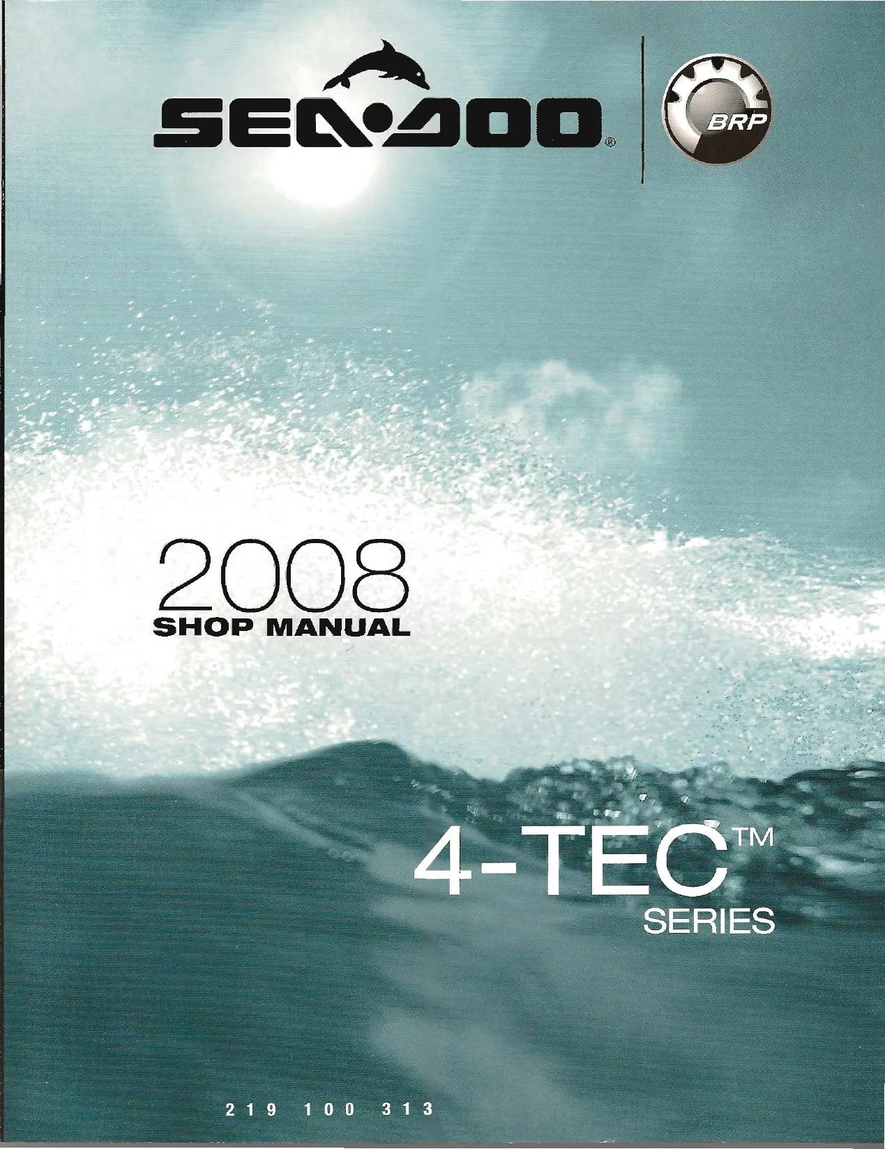 2008-2009 BRP Sea-Doo 130 hp, 155 hp, 215 hp, 255 hp GTI, GTI Rental, GTI SE, GTX, GTX Limited, Wake, Wake Pro, RXP, RXP-X, RXP-X RS, RXT, RXT-X, RXT-X RS shop manual Preview image 1