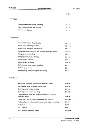 1975-1989 Porsche 911 turbo workshop manual Preview image 4
