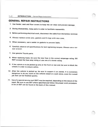 1980 Toyota Land Cruiser FJ40, FJ43, FJ45, FJ60, BJ40, BJ42, BJ43, BJ45, BJ46, BJ60, HJ47, HJ60 repair manual Preview image 5