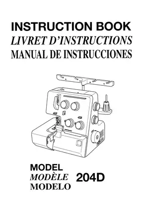 Janome Mylock 204D sewing machine instruction book Preview image 1