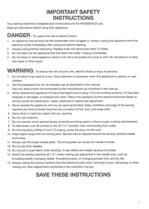 MyLock 204D Instruction Manual - Comprehensive Guide for Safe Sewing Machine Operation Preview image 3