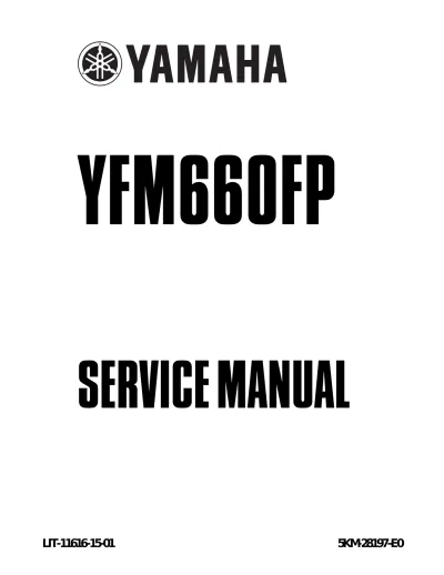 Preview: Yamaha Grizzly 660 660FP ATV 2002–2006 Service Manual (P/N LIT-11616-15-01)
