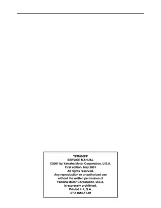 2002-2006 Yamaha Grizzly 660 ATV service manual Preview image 2