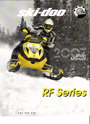 2007 Bombardier Ski-Doo RF series snowmobile shop manual Preview image 1