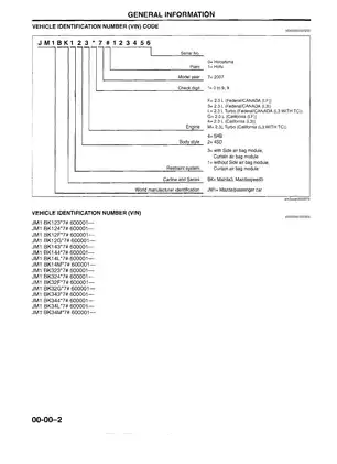 2007 Mazda 3, Mazdaspeed3 service manual Preview image 2