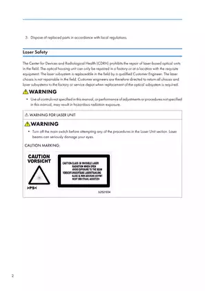 Aficio MP161 multifunction printer service manual Preview image 3