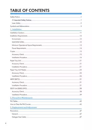 Aficio MP161 multifunction printer service manual Preview image 5