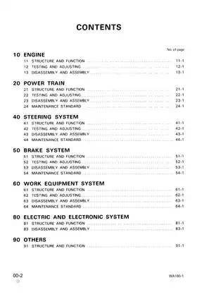 Komatsu WA180-1 wheel loader shop manual Preview image 2