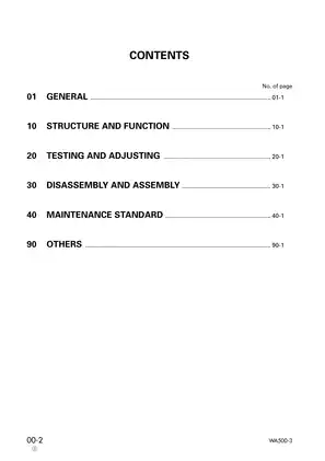 Komatsu WA500-3 wheel loader shop manual Preview image 2