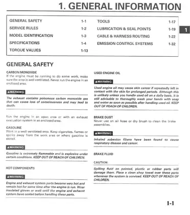 1998-2006 Honda CB600F Hornet shop manual Preview image 5