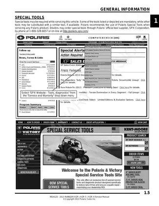 2013 Polaris Ranger RZR / RZR S / RZR 4 Service Manual and Repair Guide Preview image 5