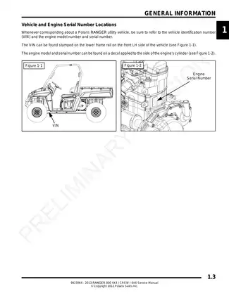 2013 Polaris Ranger 800 Crew 4x4 / 6x6 repair manual Preview image 3