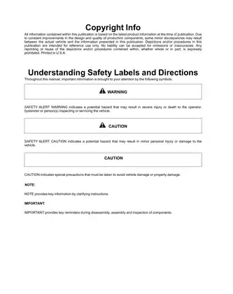 2014 Polaris RZR XP 1000 Service Manual Preview image 2
