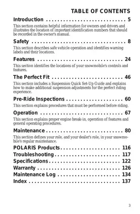 2014 Polaris 600 Switchback, 600 Switchback Pro R, 600 Switchback Adventure, 800 Switchback, 800 Switchback Pro R, 800 Switchback Pro R Adventure snowmobile owners manual Preview image 5