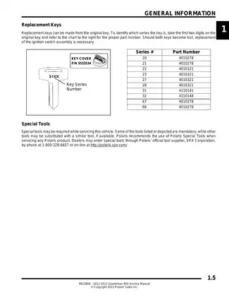 2012-2013 Polaris Sportsman 850 Service Manual Preview image 5