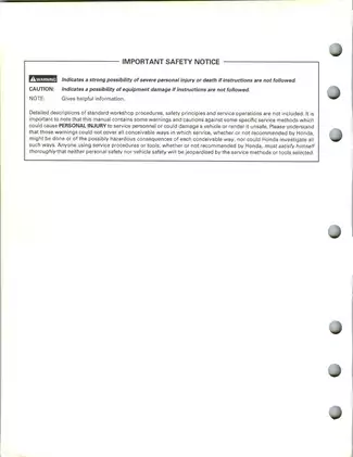 Honda CR125R Service Manual Preview image 2