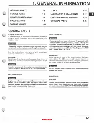 Honda Motorcycle Service Manual (1997-2006) Preview image 5