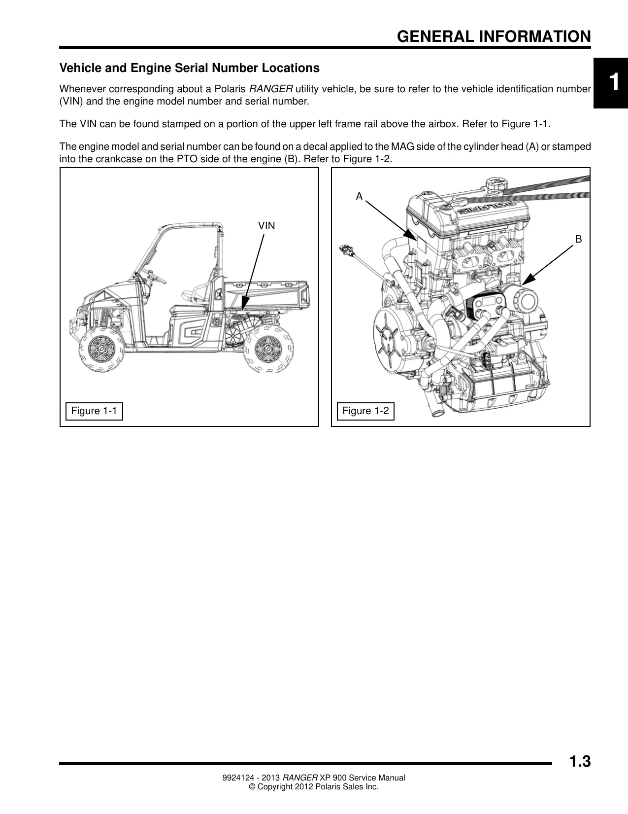 2013 Polaris Ranger XP 900 EPS UTV service manual Preview image 3
