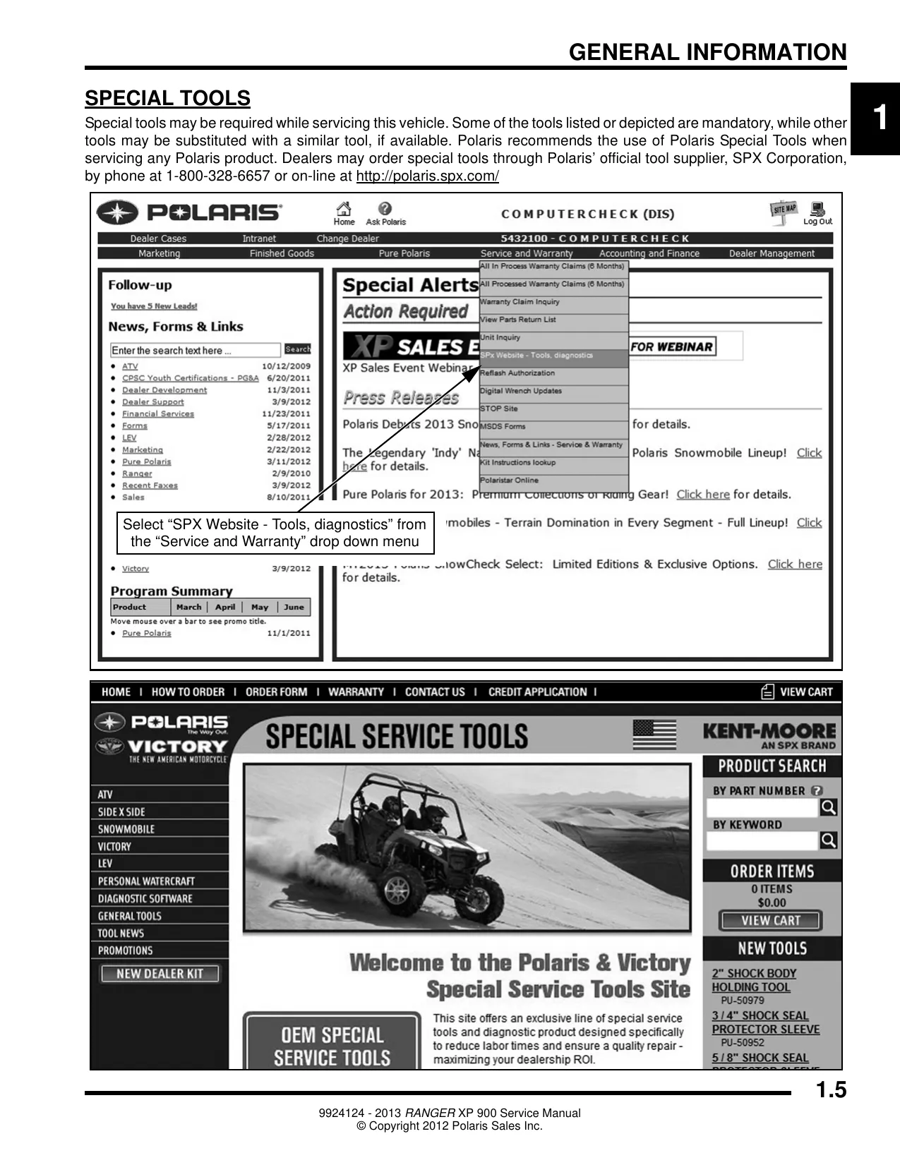 2013 Polaris Ranger XP 900 EPS UTV service manual Preview image 5