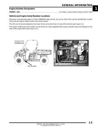 Polaris Ranger Diesel Service Manual (2011-2013) Preview image 3