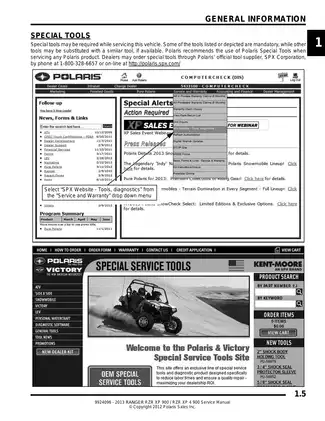 2013 Polaris Ranger RZR XP 900 Workshop Manual & Service Guide Preview image 5