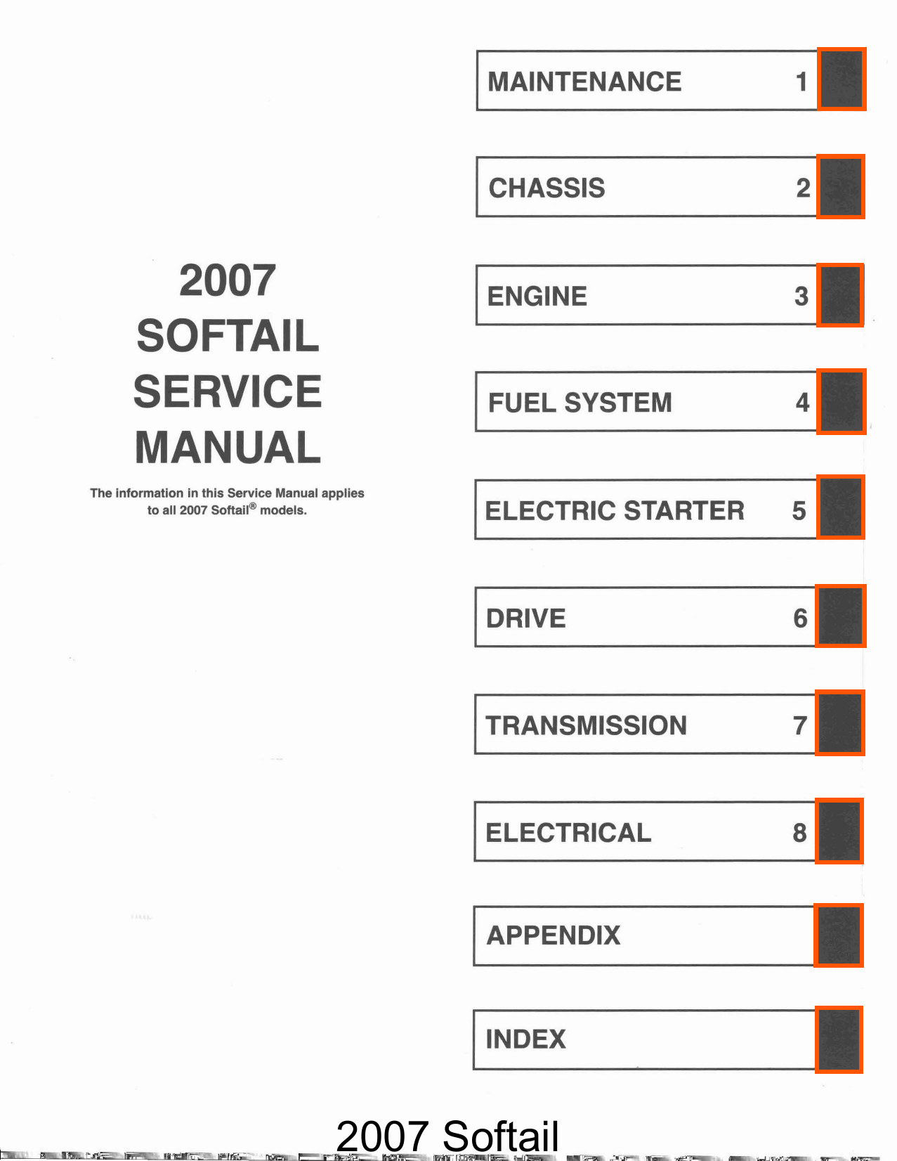 2007 Harley-Davidson Softail service manual Preview image 1