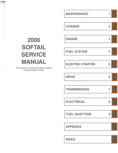 Preview: 2006 Harley-Davidson Softail Service Manual (P/N 99482-06)