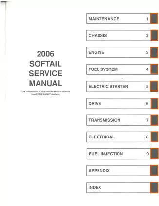 2006 Harley-Davidson Softail Service Manual - Complete Guide to Maintenance and Repair
