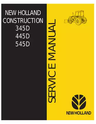 New Holland 345D, 445D & 545D Tractor Loader Service Manual Preview image 2