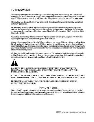 New Holland Construction LB75-B to LB115-B Service Manual & Repair Guide Preview image 4