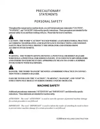 New Holland Construction LB75-B to LB115-B Service Manual & Repair Guide Preview image 5