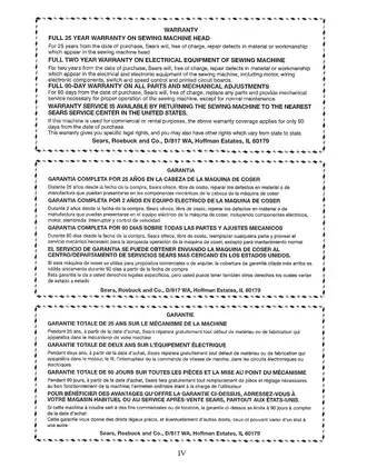 Sewing Machine Owner's Manual - Model 19030 (English, Spanish, French) Preview image 5