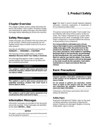 RC-85 Rubber Track Loader Service Manual and Guide Preview image 5