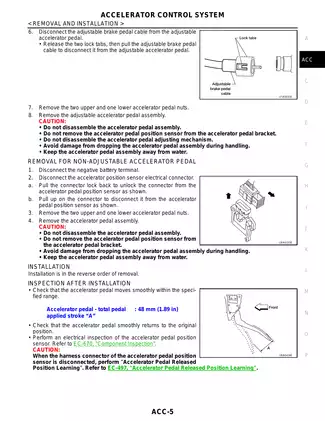 2008 Nissan Pathfinder SUV Accelerator Control System manual Preview image 5