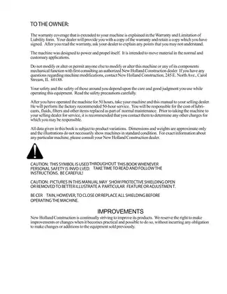 New Holland LB Series Service Manual (LB75-B, LB90, LB110, LB115-B) Preview image 3
