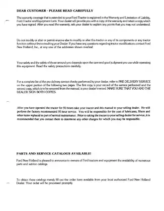 Ford New Holland 345D, 445D, and 545D Operator's Manual - Essential Guide For Owners Preview image 2