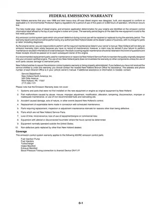 New Holland LS190 Skid Steer Loader Service Manual (1999 Edition) Preview image 3