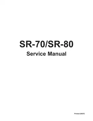 SR-70/SR-80 Rubber Track Loader Service Manual - Comprehensive Maintenance and Repair Guide Preview image 4