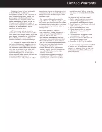 ASV Rubber Track Loader RCV Operation and Maintenance Manual Preview image 3