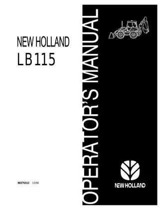 1999-2007 New Holland LB115 backhoe loader operators owner's manual Preview image 2