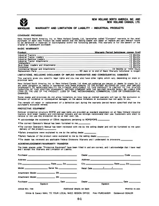 1999-2007 New Holland LB115 backhoe loader operators owner's manual Preview image 4