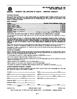 New Holland LM430, LM640 telehandler operator´s manual Preview image 3