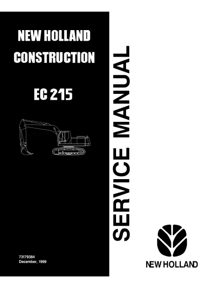 Preview: New Holland EC 215 Excavator Service & Repair Manual (P/N 73179384.00 us)