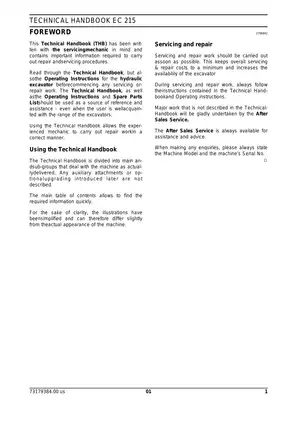 New Holland construction EC215 excavator service manual, technical handbook Preview image 3