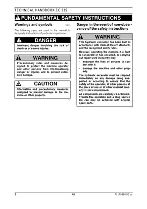 New Holland EC215 excavator construction manual Preview image 4