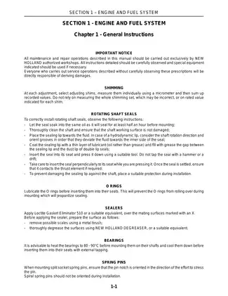 Comprehensive Service Manual for New Holland Backhoe Loader Preview image 2
