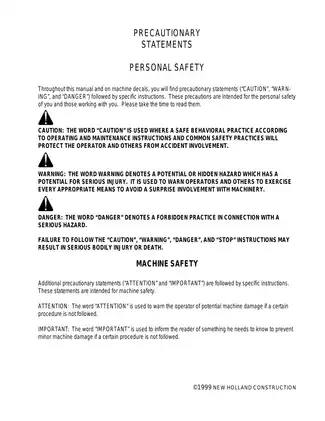 New Holland Construction LM840, LM850, LM860 telehandler service manual Preview image 5